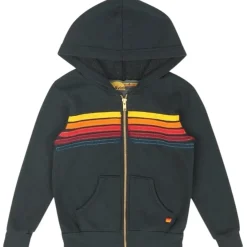 5 STRIPE ZIP UP HOODIE
