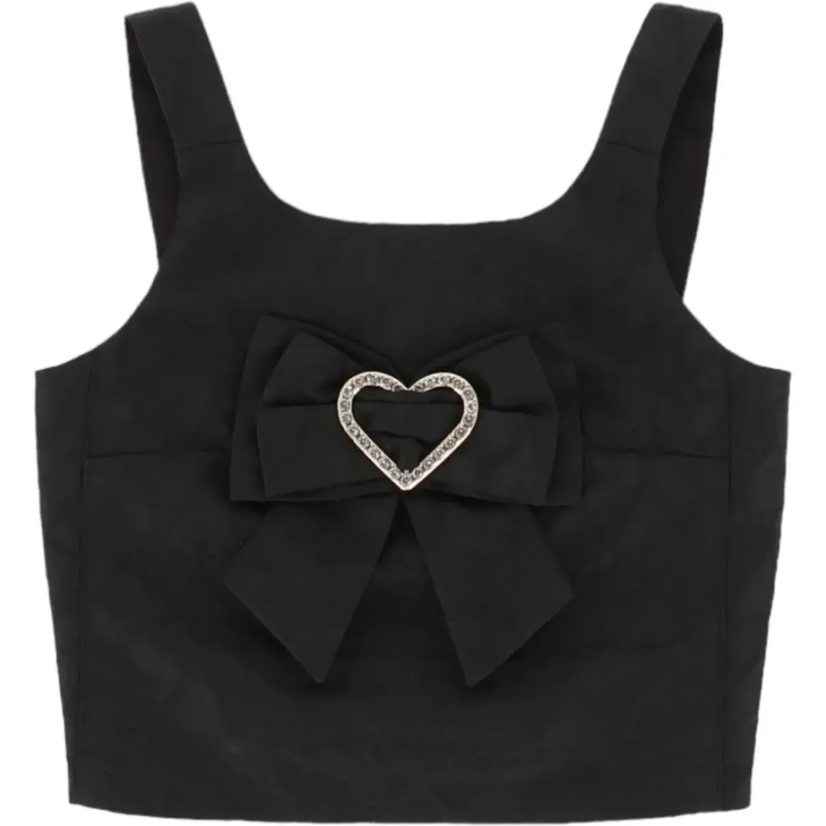 ADEANA HEART JACQUARD TOP WITH BOW