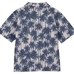 ALL OVER PALMS BUTTON DOWN TOP