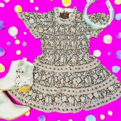 AMAKI SMOCKED DRESS