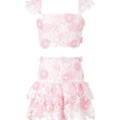 AMARA EMBROIDERED TOP AND SKIRT SET