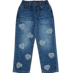 AMELIA CRYSTAL HEARTS DENIM PANTS