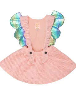 ANGEL GIRL RAINBOW WINGS DRESS W/ REMOVABLE STRAPS