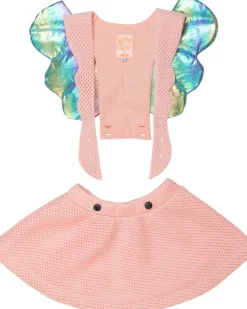ANGEL GIRL RAINBOW WINGS DRESS W/ REMOVABLE STRAPS