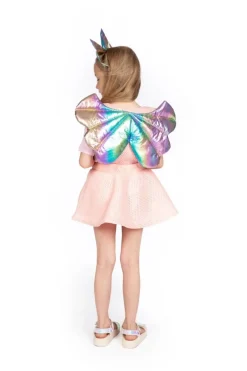 ANGEL GIRL RAINBOW WINGS DRESS W/ REMOVABLE STRAPS