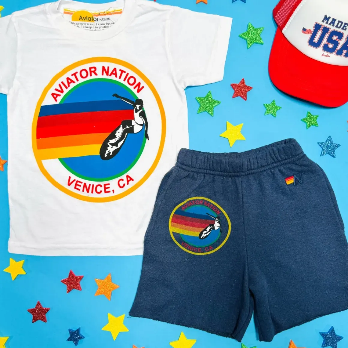 AVIATOR NATION SWEATSHORTS