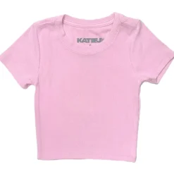 BABY PINK LIVI RIBBED TSHIRT
