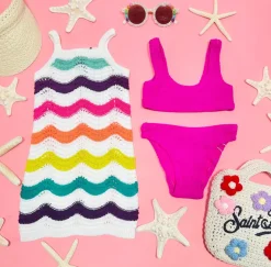 BAKER CRINKLE LUREX SPORTY TWO PIECE BIKINI