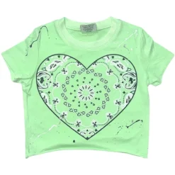 BANDANA HEART PAINT SPLATTER TSHIRT