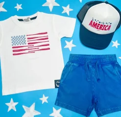 BASEBALL AMERICAN FLAG TSHIRT