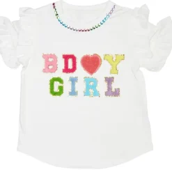BDAY GIRL RUFFLE SLEEVE TSHIRT
