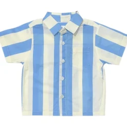 BEACH STRIPE BUTTON DOWN TOP