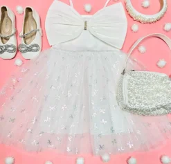 BIG BOW HOLOGRAPHIC TUTU DRESS