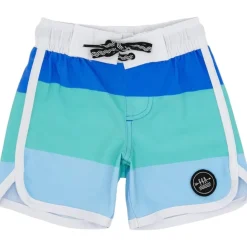 BLOCK STRIPE SWIM TRUNKS