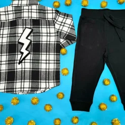 BOLT FLANNEL BUTTON DOWN TOP