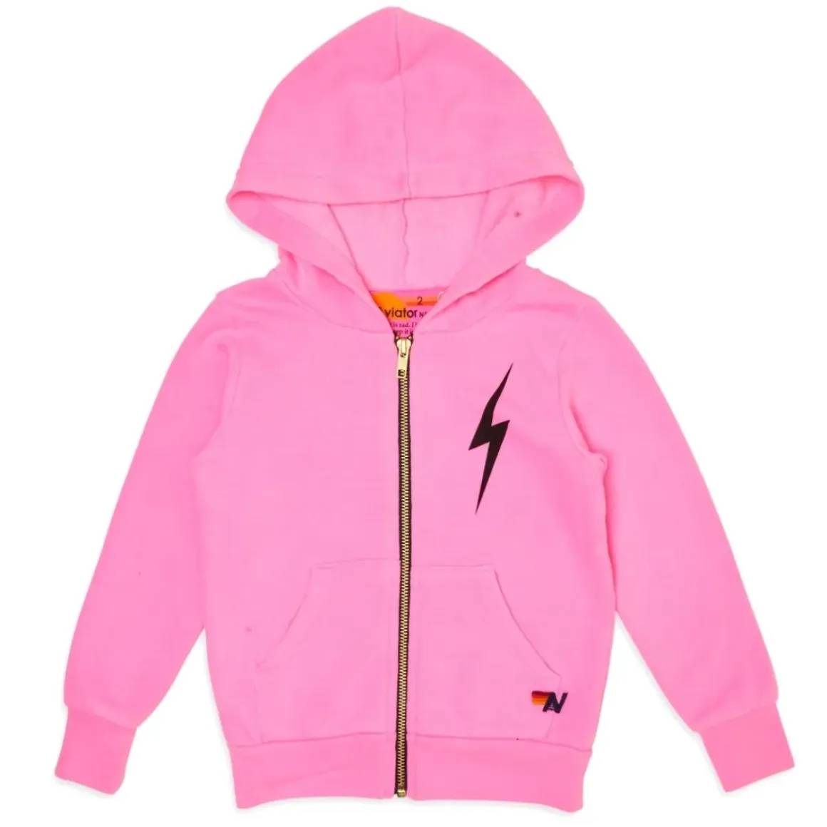 BOLT NEON ZIP UP HOODIE