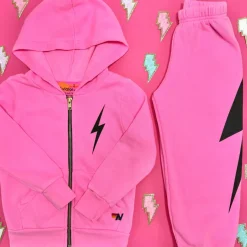 BOLT NEON ZIP UP HOODIE