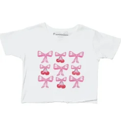 BOWS & CHERRIES CROP TSHIRT