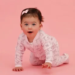 BOWS RUFFLE ZIP FOOTIE