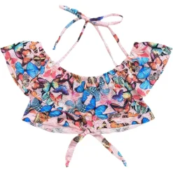 BUTTERFLY RUFFLE CROP TOP