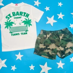 CAMO DINO SWIM TRUNKS