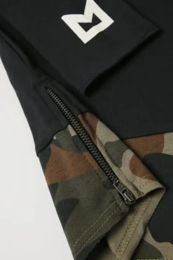 CAMO LONG SLEEVE TOP W/ SIDE ZIP