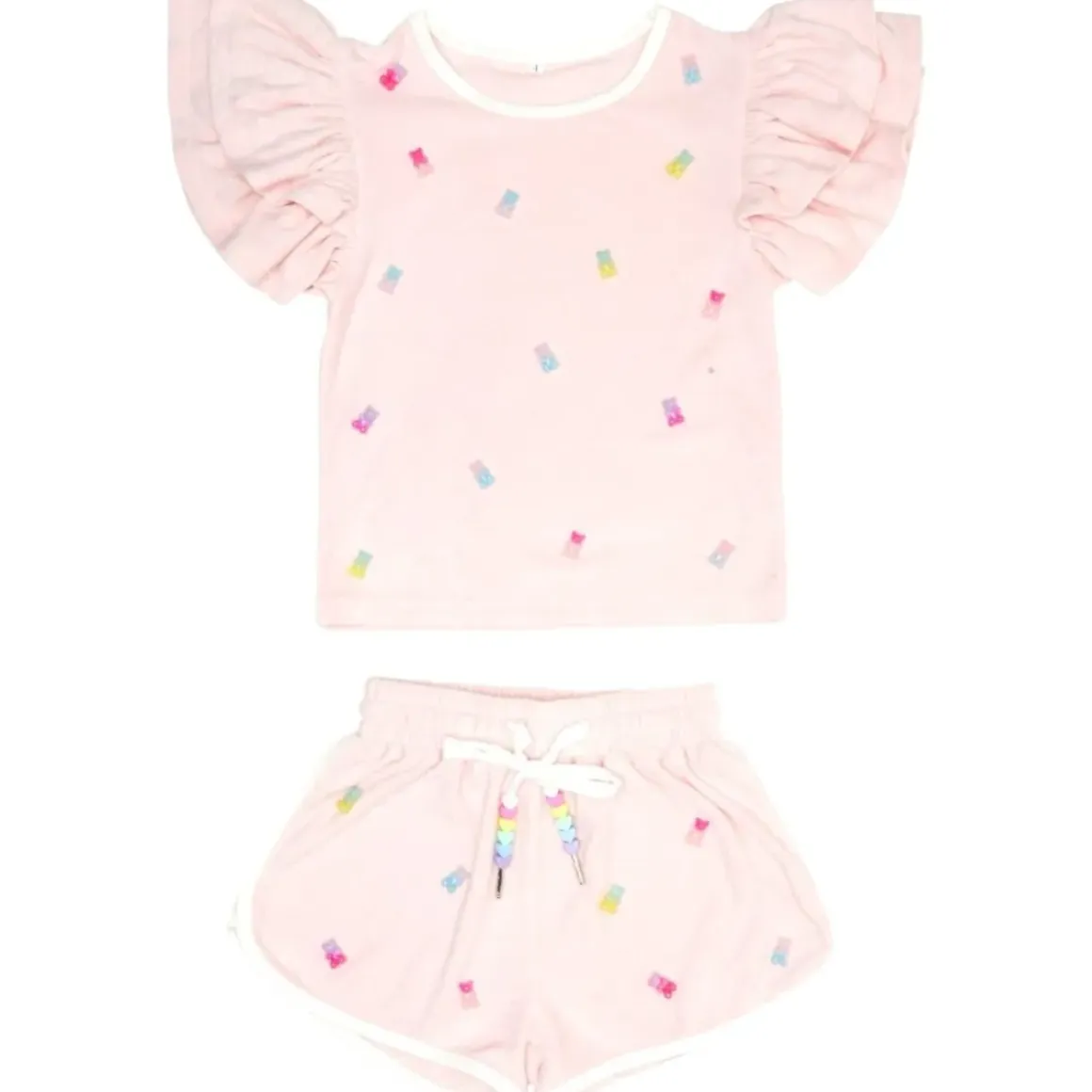 CANDY BEAR TOP AND SHORTS SET