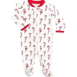 CANDY CANES ZIP FOOTIE (UNISEX)