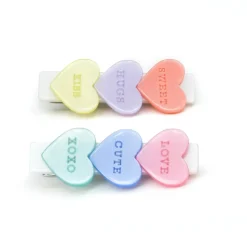 CANDY HEARTS CLIPS  SET OF 2