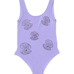 CARA SHINY STRASS SHELL ONE PIECE SWIMSUIT