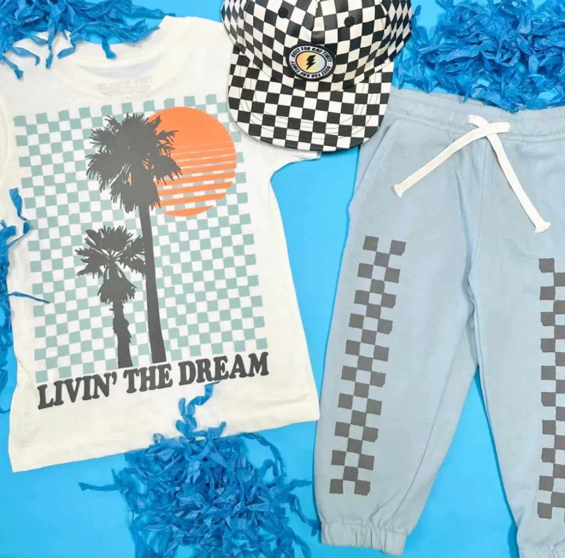 CHECKERED STOKED SWEATPANTS