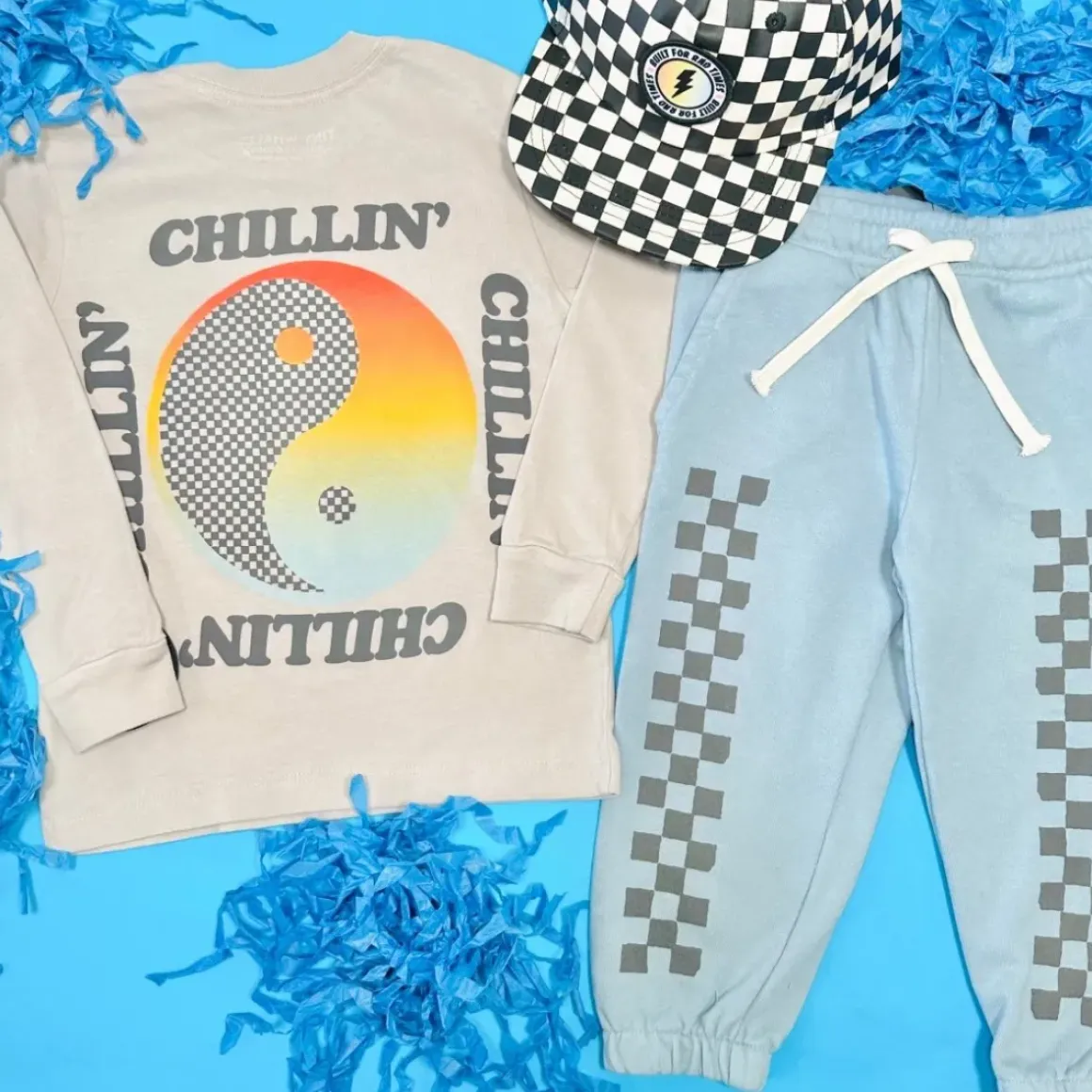 CHECKERED STOKED SWEATPANTS