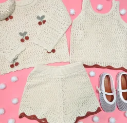 CHERRIES CROCHET PULLOVER