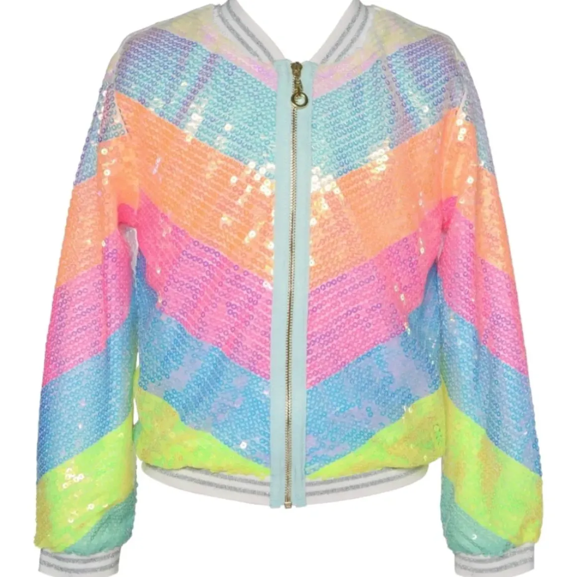 CHEVRON SEQUIN JACKET