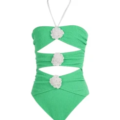 CLODIA FLOWER CRINKLED ONE PIECE SWIMSUIT