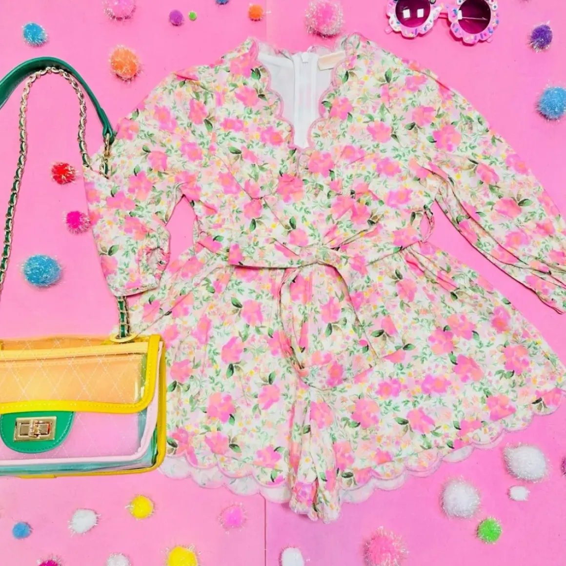 COLETTE FLORAL FLORAL ROMPER