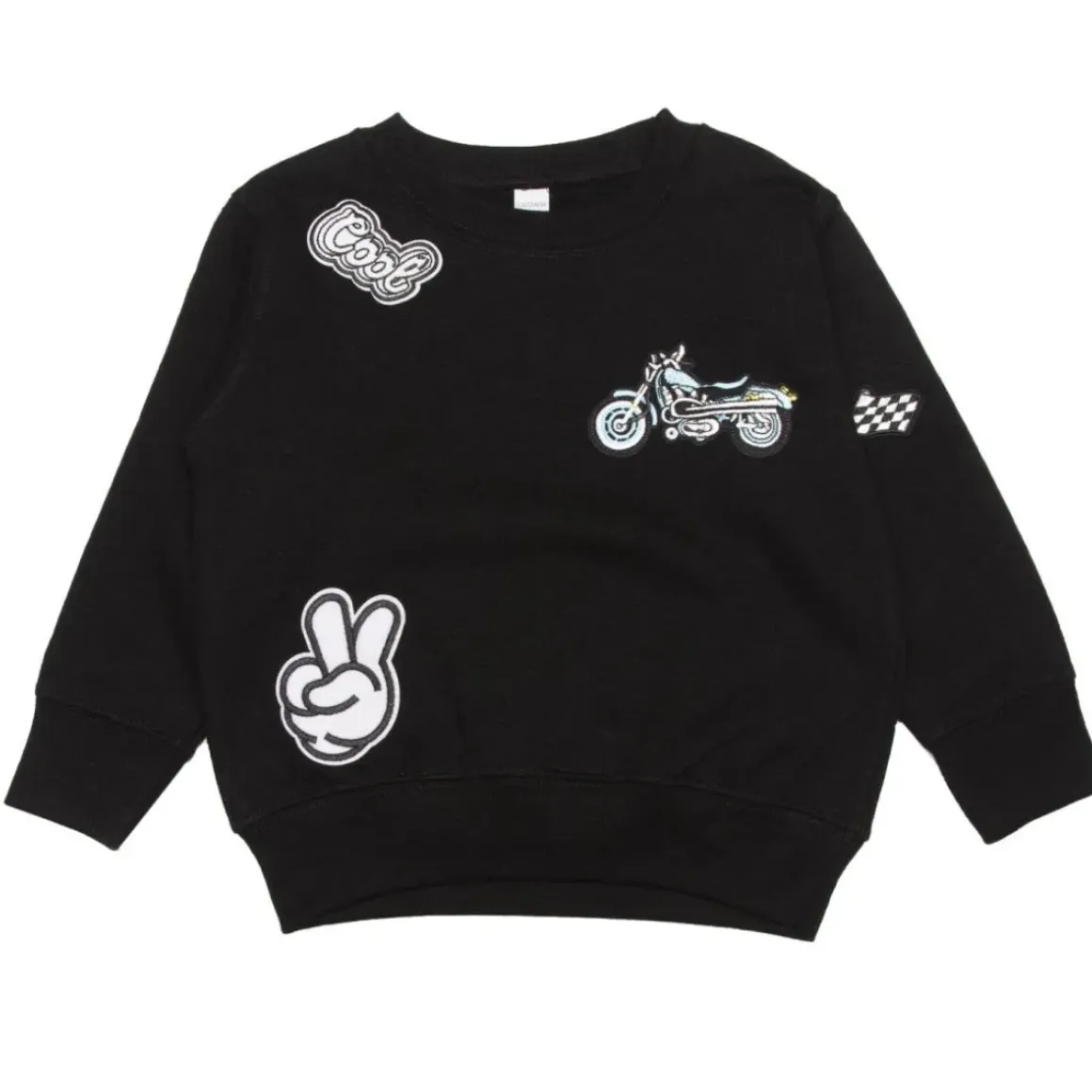 COOL MOTORCYCLE PATCHES SWEATSHIRT