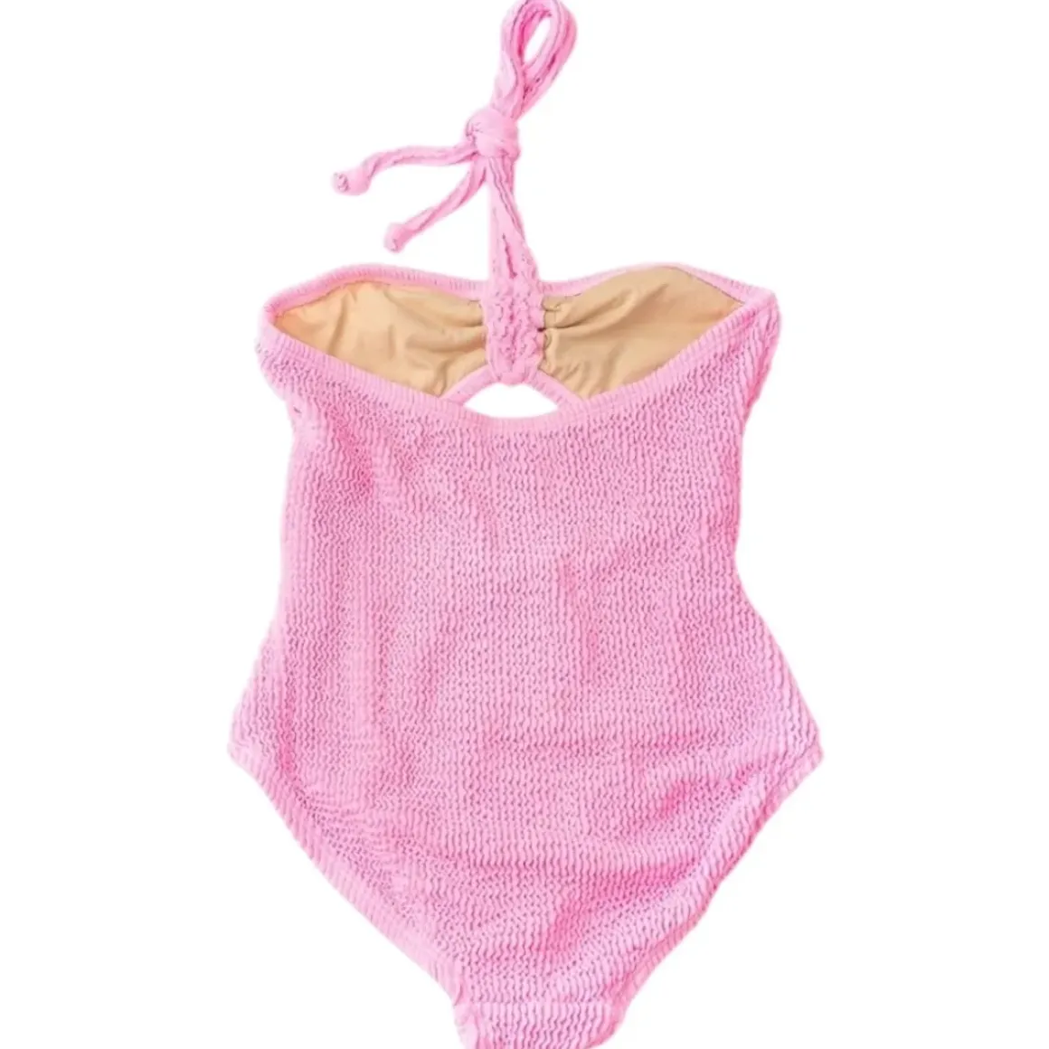 CRINKLE HALTER ONE PIECE SWIMSUIT