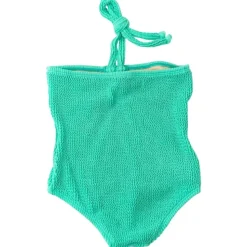 CRINKLE HALTER ONE PIECE SWIMSUIT