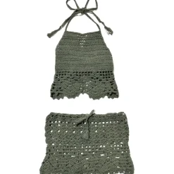 CROCHET HALTER TOP AND SKIRT SET