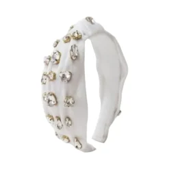 CRYSTAL BEADED VELVET HEADBAND