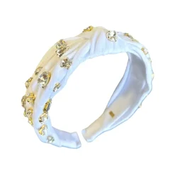 CRYSTAL BEADED VELVET HEADBAND
