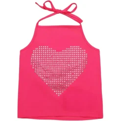 CRYSTAL HEART HALTER TOP