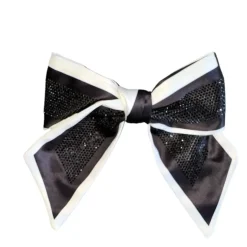 CRYSTAL SATIN BOW CLIP