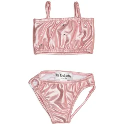CRYSTAL STONES METALLIC BANDEAU TWO PIECE BIKINI