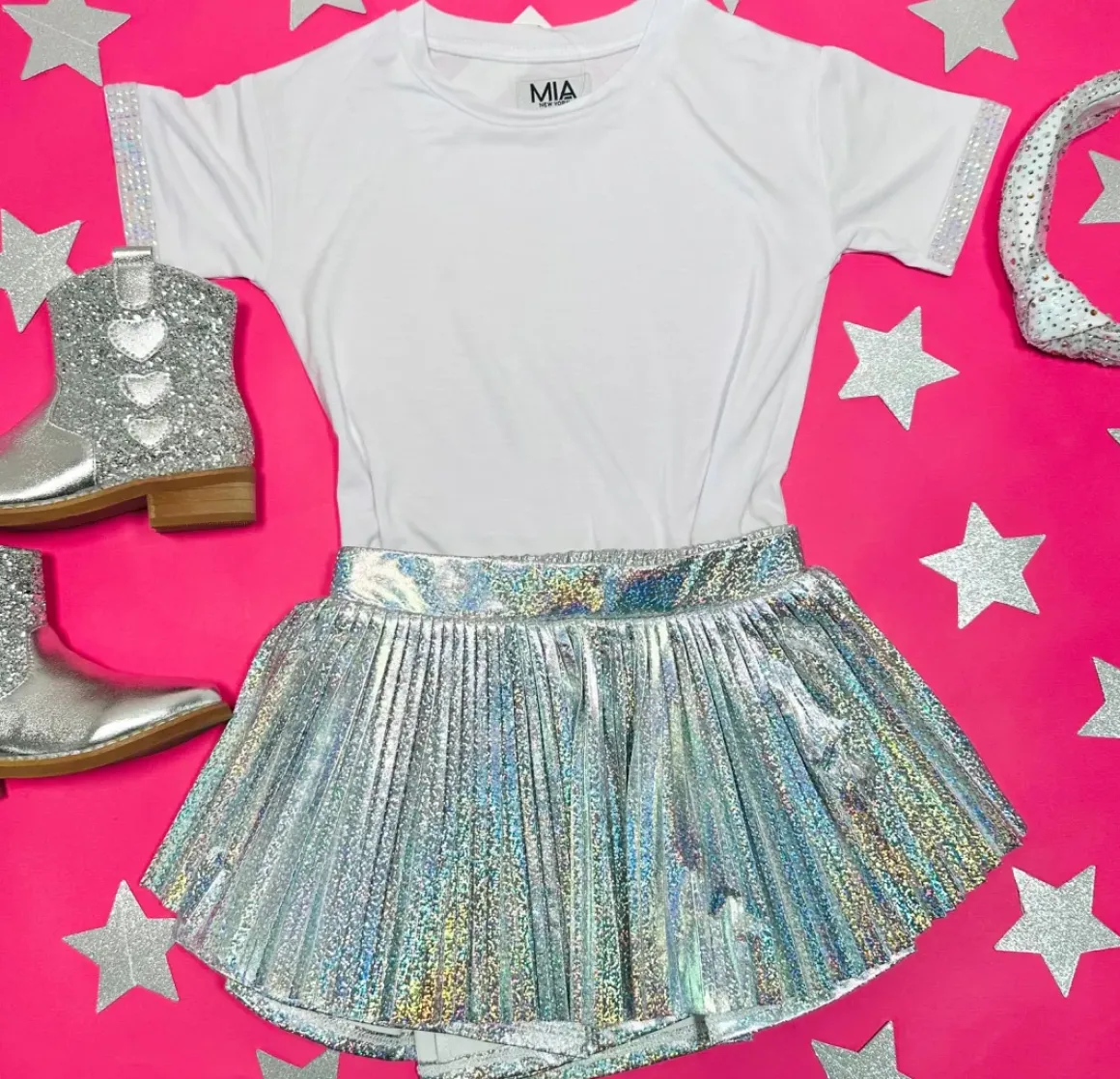 CRYSTAL TRIM TSHIRT