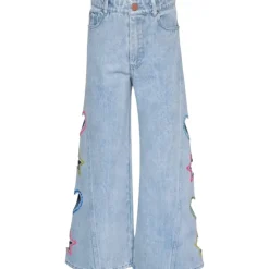 CUTOUT WIDE LEG JEANS