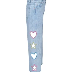 CUTOUT WIDE LEG JEANS