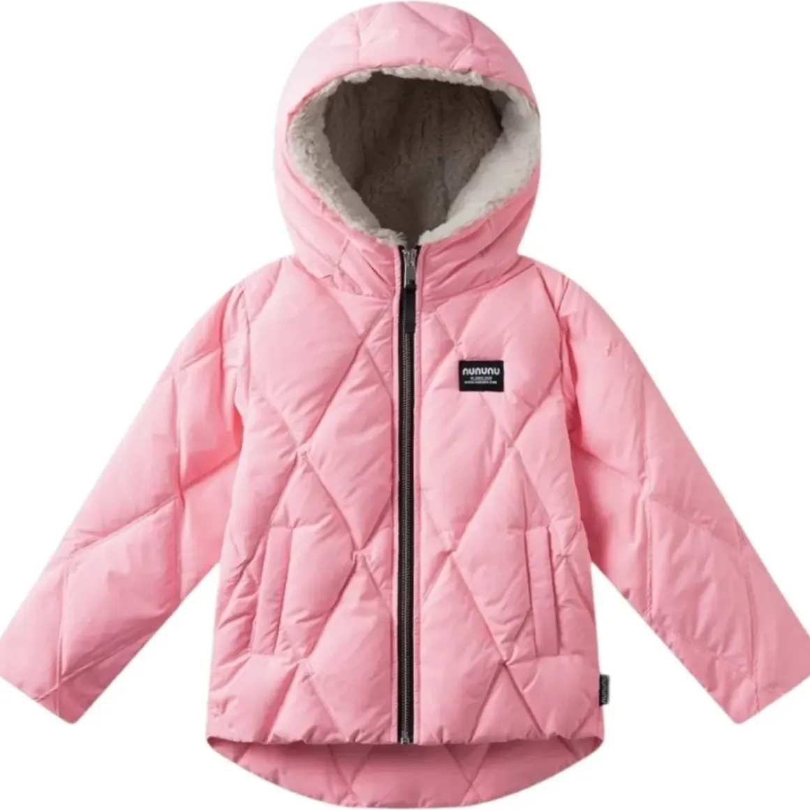 DAINTY DOWN JACKET W/ FUZZY HOOD LINING