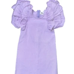 DENIM RUFFLE DRESS